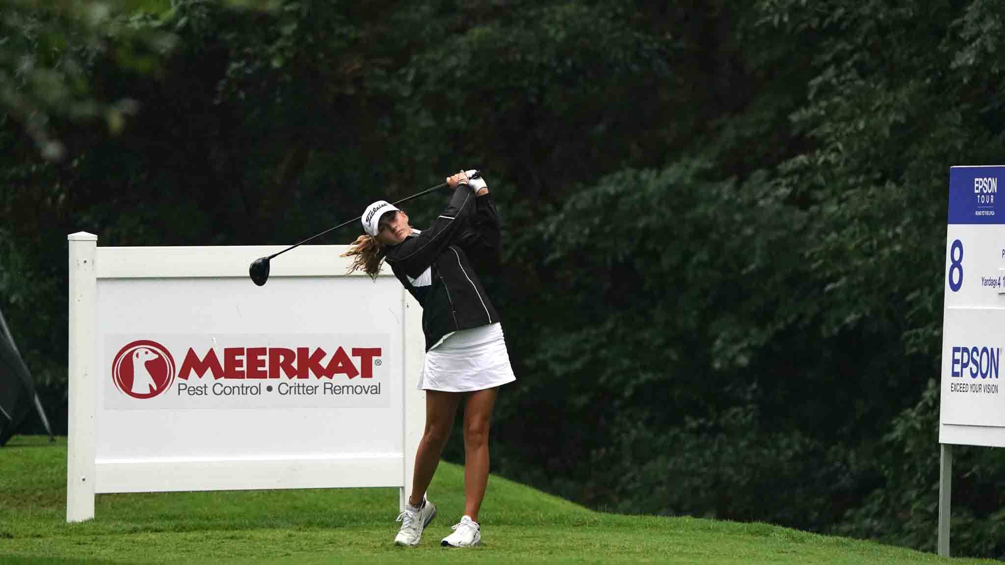 Gianna Clemente during a practice round ahead of the Twin Bridges Championship