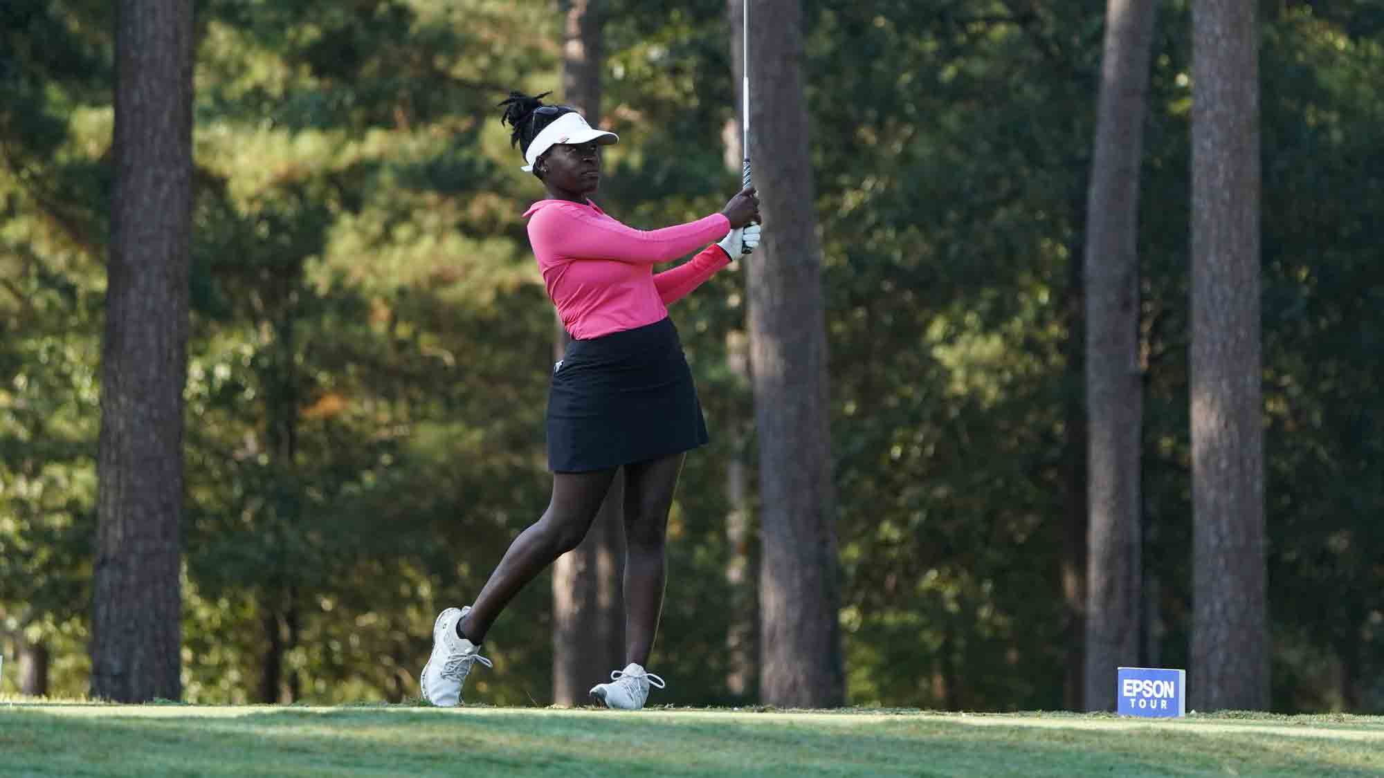 Abe Lakareber during the second round of the Murphy USA El Dorado Shootout