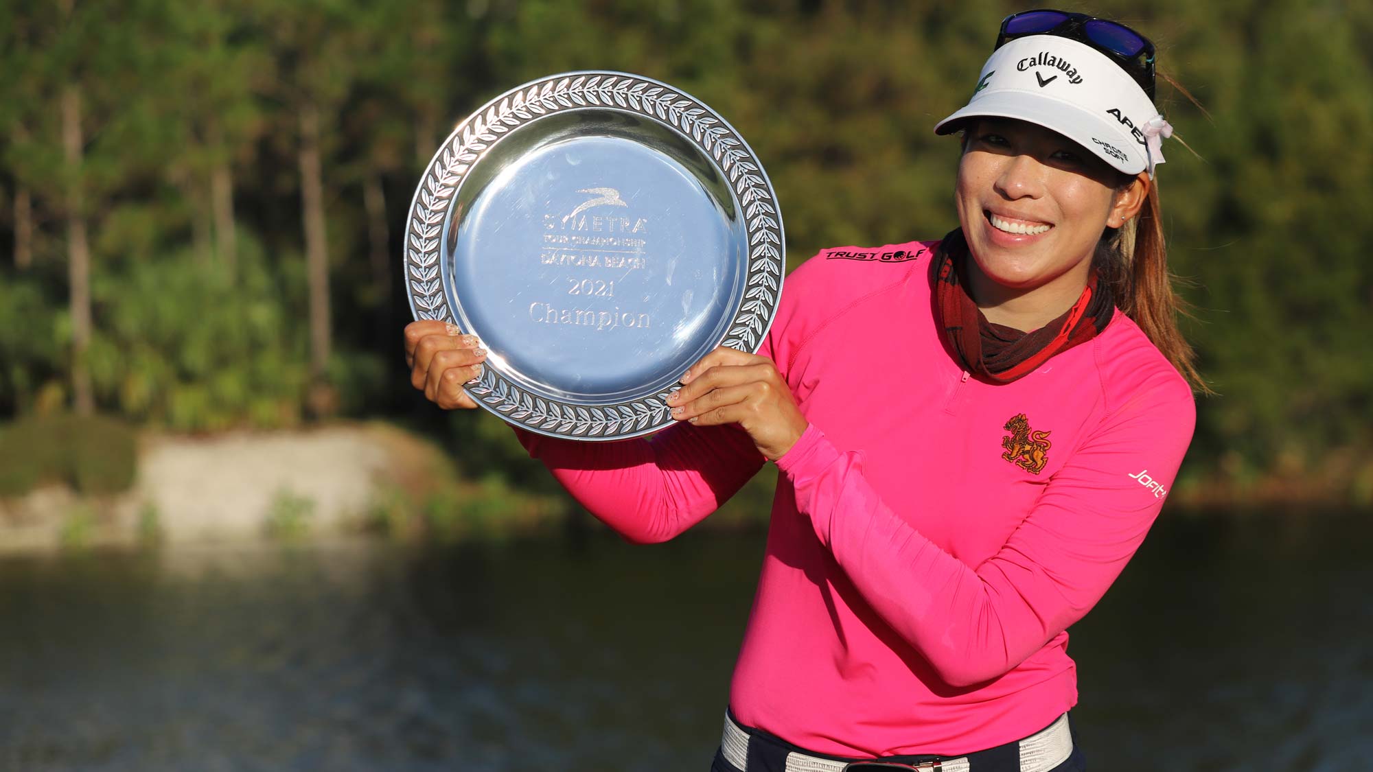 Prima Thammaraks with the 2021 Epson Tour Championship Trophy