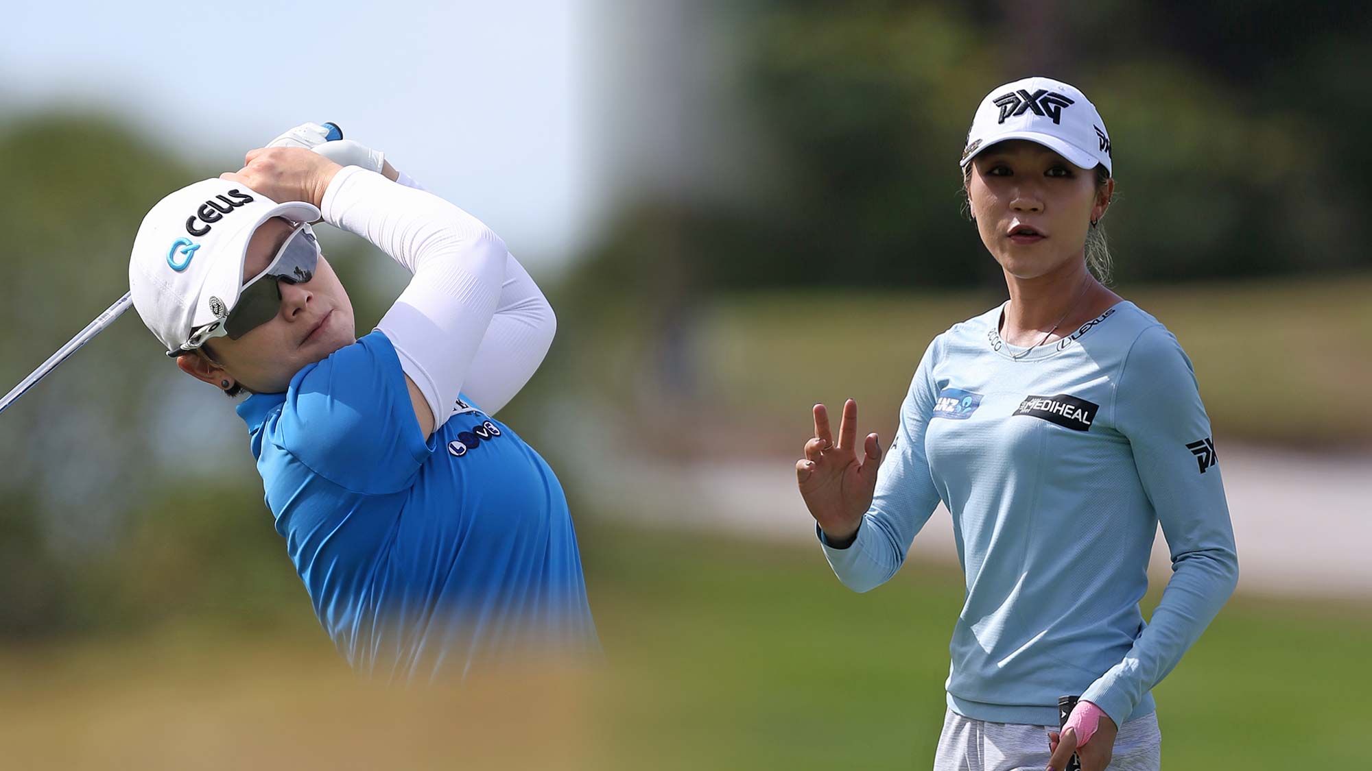 Eun-Hee Ji and Lydia Ko during DRTOC Third Round