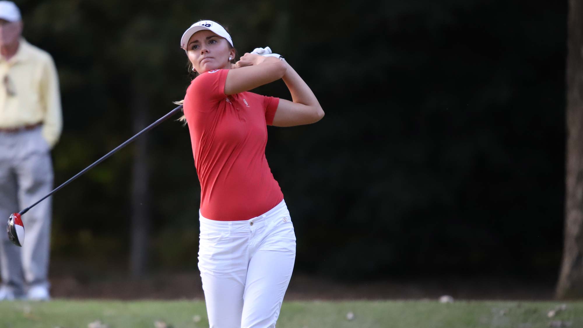 Klara Spilkova during the fifth round of the LPGA Q-Series